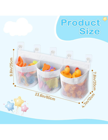 Organizador de Juguetes de Baño Meifannao 3 Compartimentos