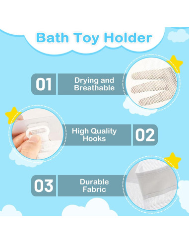 Organizador de Juguetes de Baño Meifannao 3 Compartimentos