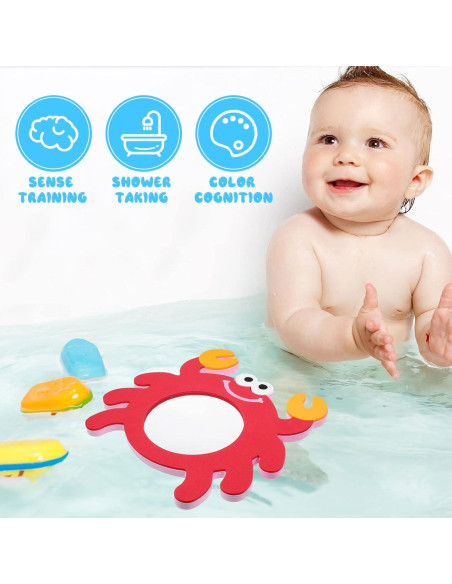 Juguete de baño TOYANDONA EVA Rana y Cangrejo 2 Piezas