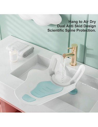 Bañera Plegable para Bebés Clean Rinse Verde Menta 31.8x51cm