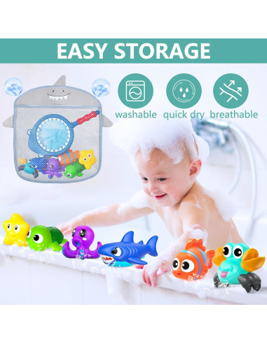 Juguetes de baño para bebés GZHFMUS 8 piezas animales marinos