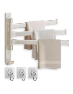 Soporte de Toallas de Pie Krisme Home 3 Niveles Blanco