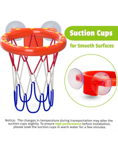 Aro de Baloncesto para Baño MARPPY con 3 Pelotas - Juguetes de Baño 2
