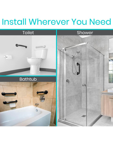 Barra de Agarre de Acero Inoxidable Vive 30.48 cm - Seguridad Baño