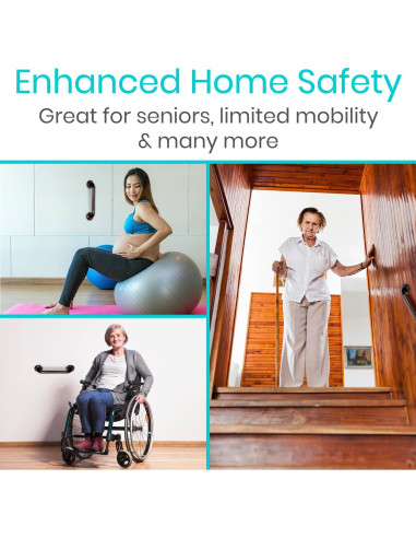 Barra de Agarre de Acero Inoxidable Vive 30.48 cm - Seguridad Baño