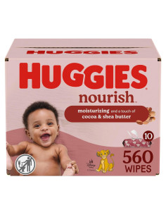 Toallitas Huggies Nourish con fragancia para bebés - 560 unidades