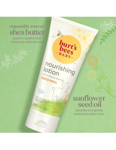 Loción Nutritiva para Bebés Burt's Bees - 3 Tubos de 170 g 2