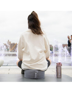 Cojín de Meditación Wellrox MOD ZAFU Algodón Gris Frío 2