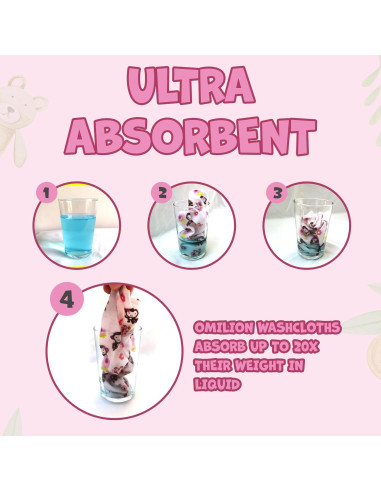 Paquete de 30 Paños de Baño Omilion 100% Algodón 18x25 cm