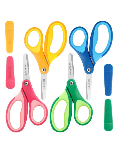 Tijeras de Seguridad Huhuhero para Niños 12.7 cm - Paquete de 4