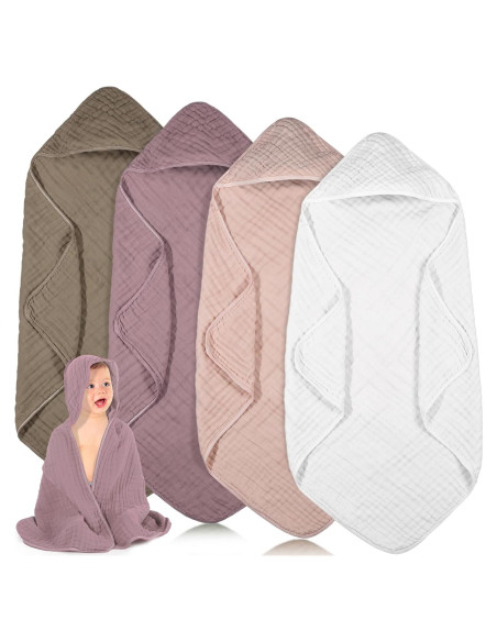 Toallas de Bebé con Capucha Peryiter 4 Pcs Algodón 81x81 cm Toallas de Bebé con Capucha Peryiter 4 Pcs Algodón 81x81 cm