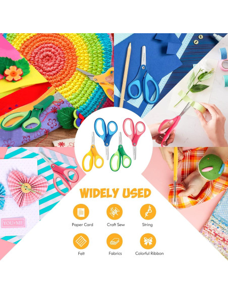 Tijeras de Seguridad Huhuhero para Niños 12.7 cm - Paquete de 4