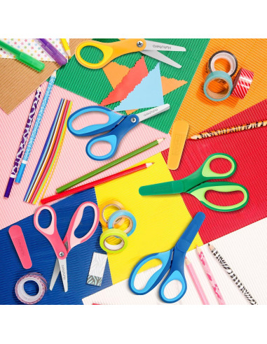 Tijeras de Seguridad Huhuhero para Niños 12.7 cm - Paquete de 4