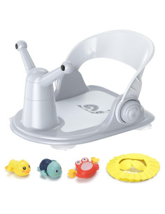 Asiento de Baño Plegable para Bebés RE20C - Gris, 6-12 meses