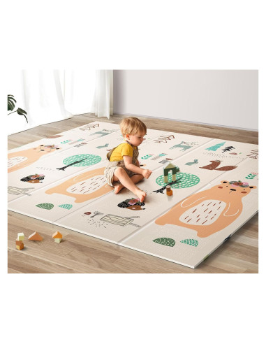 Alfombra de Juego UANLAUO 200x180 cm Reversible Antideslizante