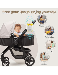 Mecedor Automático Recargable para Bebés Mamtopia - 3 Velocidades 2