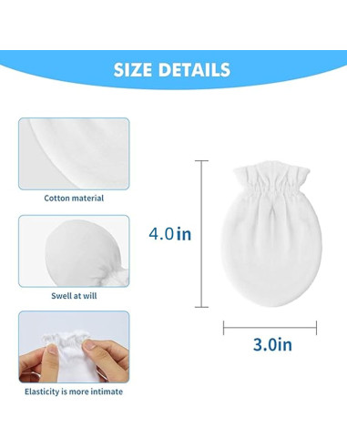 12 Pares Manoplas para Bebés Liwely 100% Algodón Unisex