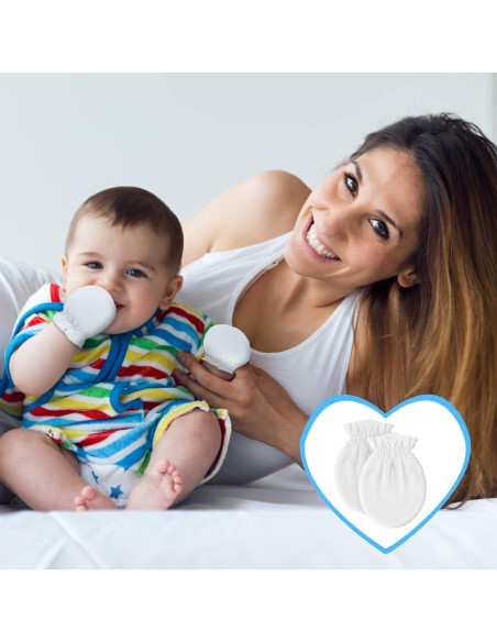 12 Pares Manoplas para Bebés Liwely 100% Algodón Unisex