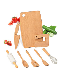 Juego de Cocina Montessori para Niños - 8 Herramientas Seguras