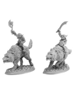 Miniaturas Jinetes de Lobos Goblin Reaper 25mm (2 Unidades)