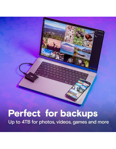 Crucial X9 2TB SSD Portátil USB-C, 1050MB/s, Resistente al Agua