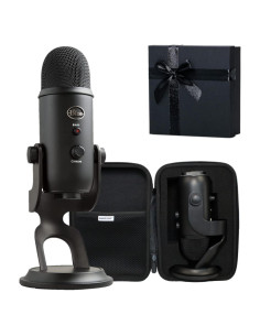 Micrófono USB Logitech Blue Yeti Blackout para PC y Streaming