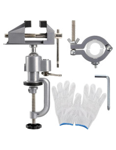 Morsa de Mesa Fasmov 2 en 1 Ajustable 360 Aluminio 0.99kg