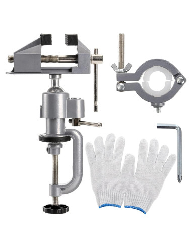 Morsa de Mesa Fasmov 2 en 1 Ajustable 360 Aluminio 0.99kg