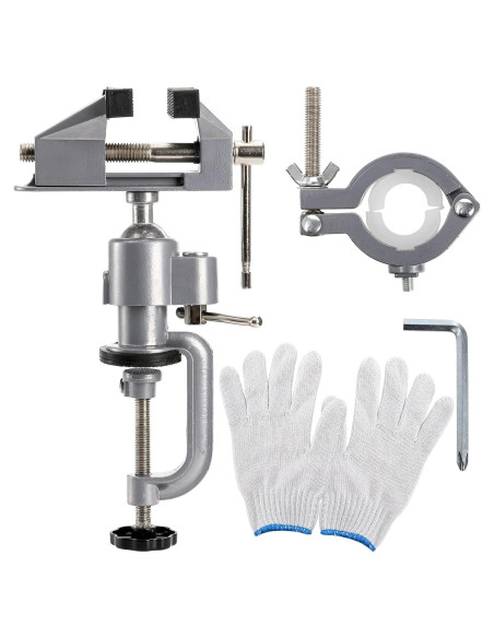 Morsa de Mesa Fasmov 2 en 1 Ajustable 360 Aluminio 0.99kg