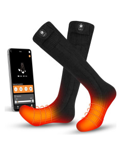 Calcetines Calentados SNOW DEER Medianos Negros con Control Bluetooth