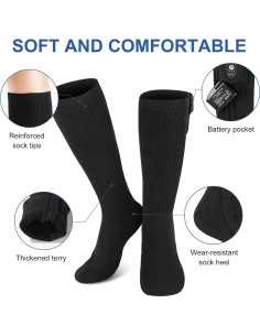 Calcetines Calentados SNOW DEER Medianos Negros con Control Bluetooth 2