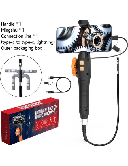 Cámara Endoscópica Doble Lente Gzpce 1080P IP67 1m