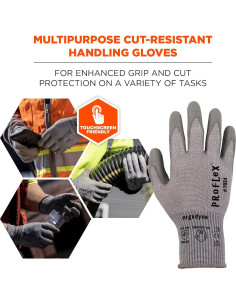 Guantes de Trabajo Ergodyne ProFlex 7024 Resistentes a Cortes A2 2