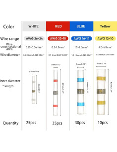 Kit de 100 Conectores de Cable Termocontraíbles ThsGivingStore 2