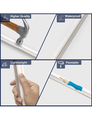 Kit de Molduras de Pared Autoadhesivas Kingump 30 Piezas