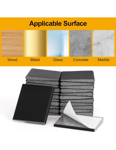 24 Selladores de Esquina para Puertas AUGHOA - Negro