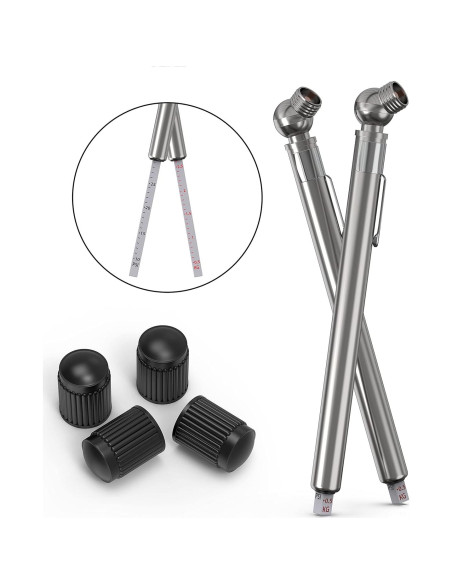 Juego de 2 Medidores de Presión de Neumáticos Bay State 10-75 PSI