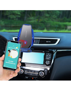 Soporte Cargador Inalámbrico para Auto LFNOWN 15W Azul 2