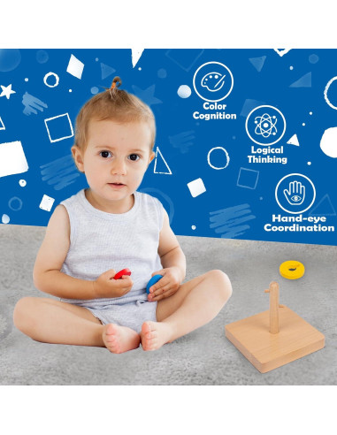 Juguete de Madera Adena Montessori para Clasificar y Girar
