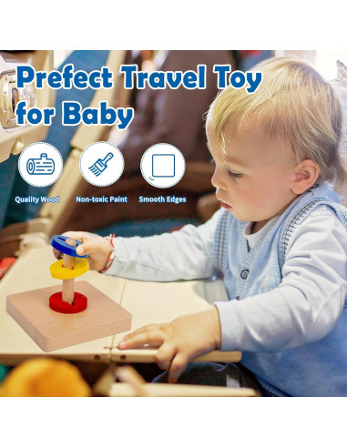 Juguete de Madera Adena Montessori para Clasificar y Girar