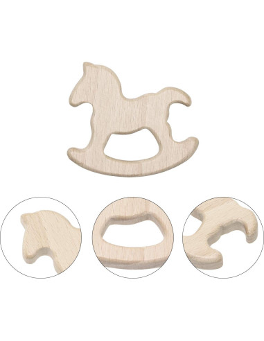 Juguetes de Dentición Penta Ángel 10 Piezas Madera Natural