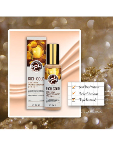 Base de Radiancia Doble Wear Suficiente Oro Rico 100 ml SPF 50+