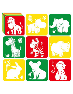 36 Plantillas de Dibujo de Animales de la Selva Qyeahkj 20.32 cm