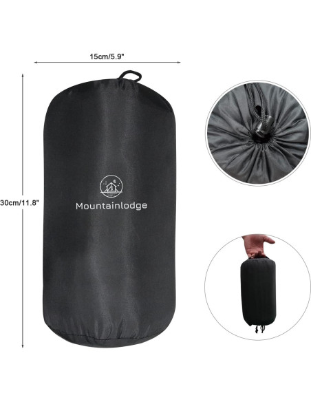 Forro de Saco de Dormir MOUNTAINLODGE Ultraligero Negro Forro de Saco de Dormir MOUNTAINLODGE Ultraligero Negro