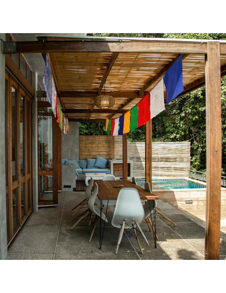 Conjunto de Banderas de Oración Tibetanas ZenBless - 10 Banderas 34.8x34cm