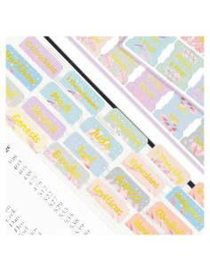 Etiquetas de Índice para Biblia Mifuner - 66 Pestañas Laminadas