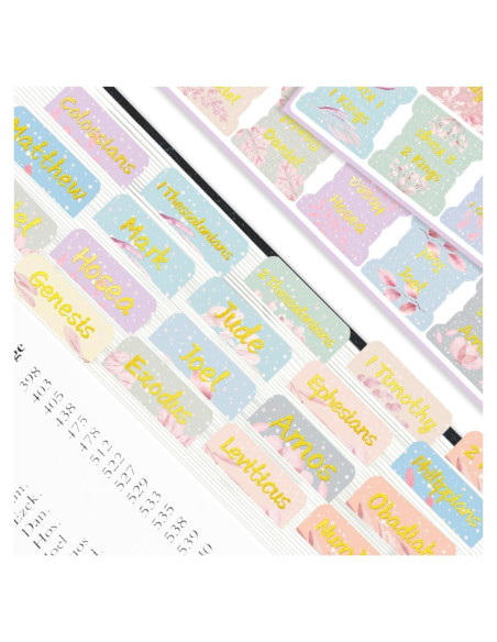 Etiquetas de Índice para Biblia Mifuner - 66 Pestañas Laminadas Etiquetas de Índice para Biblia Mifuner - 66 Pestañas Laminadas