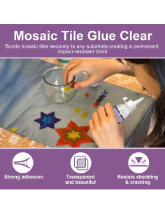 Pegamento para Mosaicos 100g 1DFAUL - Secado Rápido y Transparente 2