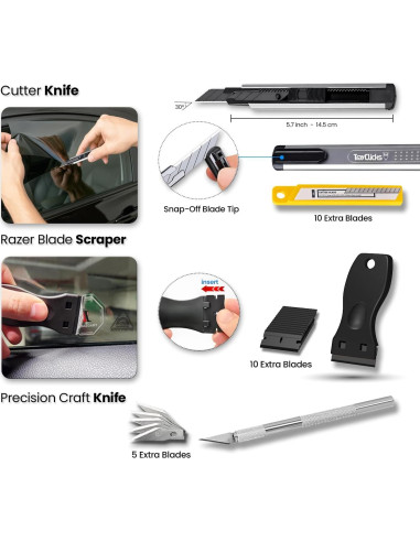 Kit de herramientas de tintado de ventanas TRAYCLICKS profesional