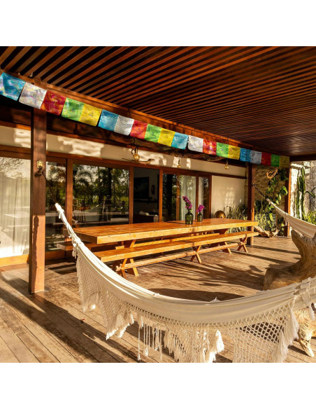 Conjunto de Banderas de Oración Tibetanas ZenBless - 10 Banderas 34.8x34cm